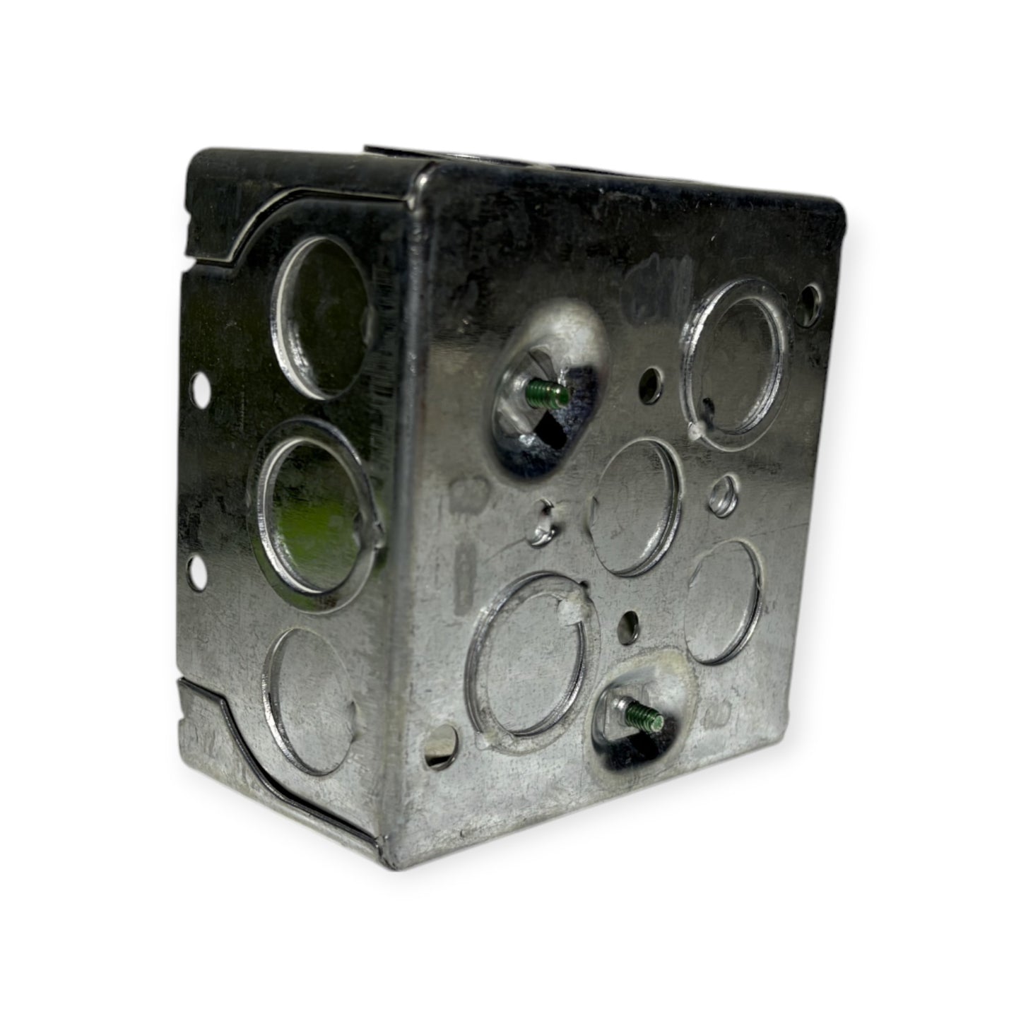 4" Square Box with (2-1/8" & 1-1/2") Knockouts