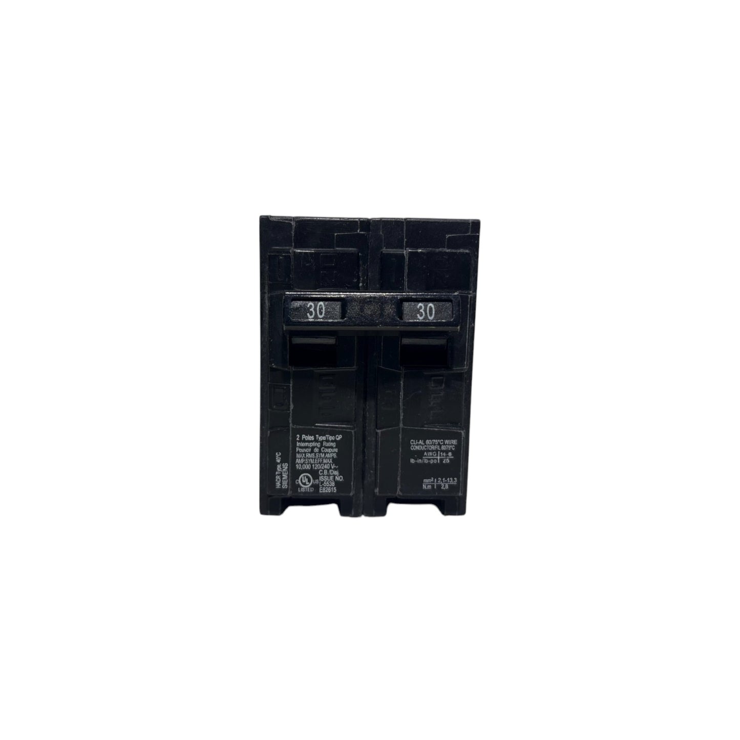 Siemens 2-Pole Breaker - 30 Amp