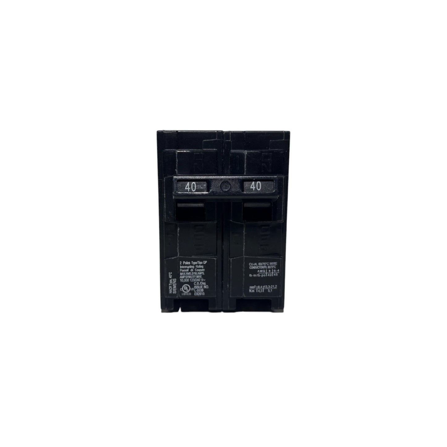 Siemens 2-Pole Breaker - 40 Amp