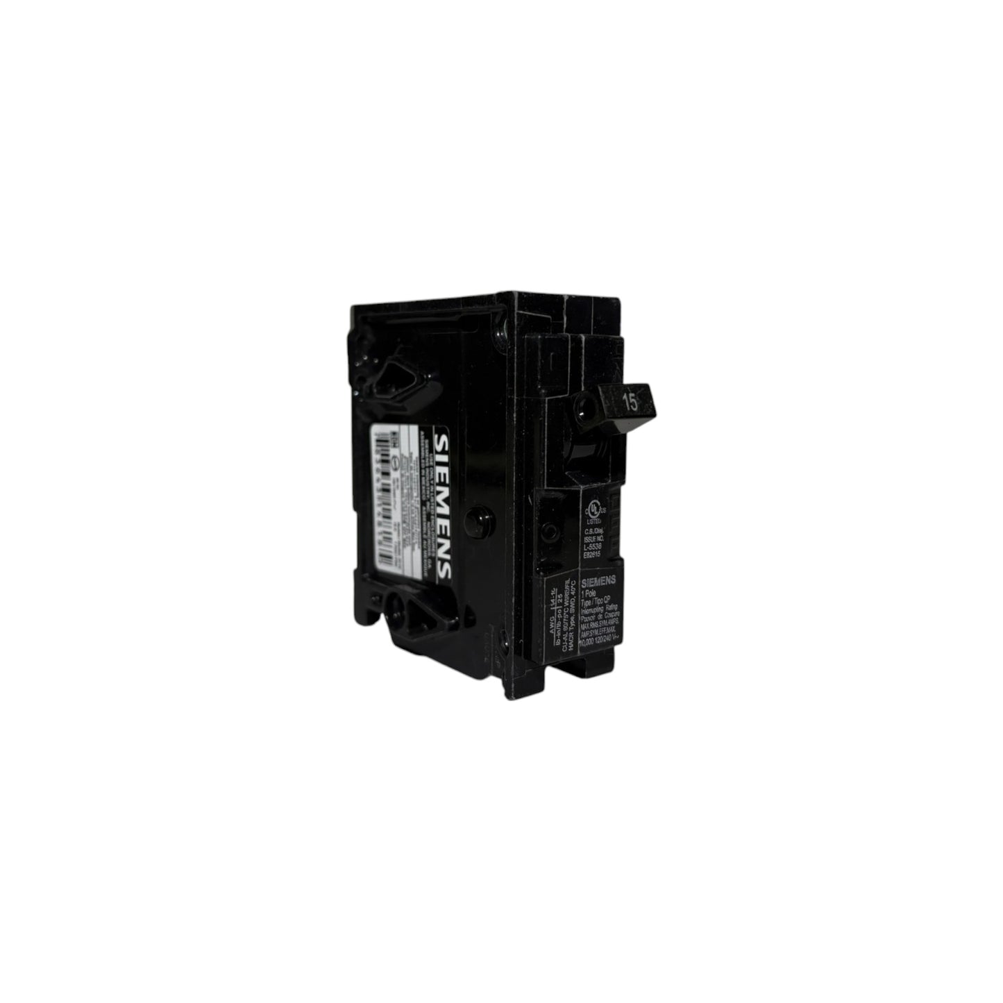 Siemens 1-Pole Breaker - 15 Amp
