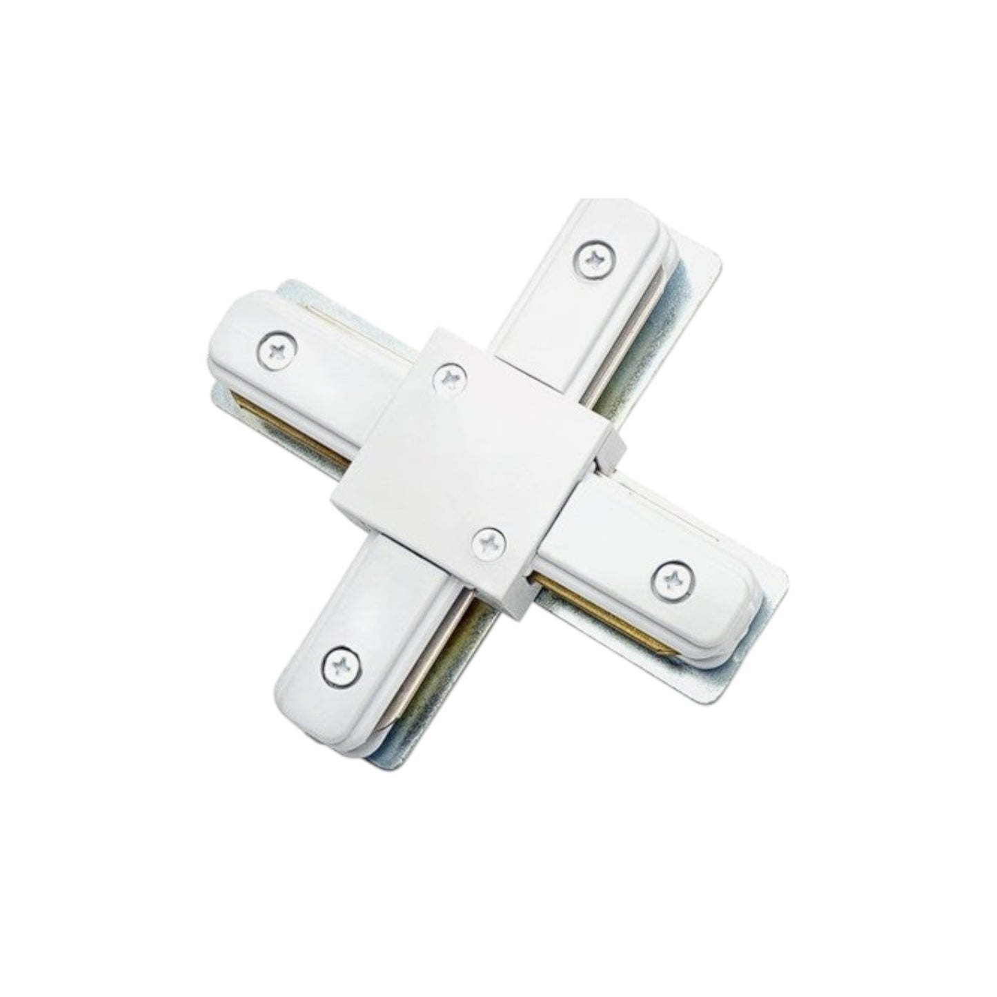 + shaped cross track connector black/white