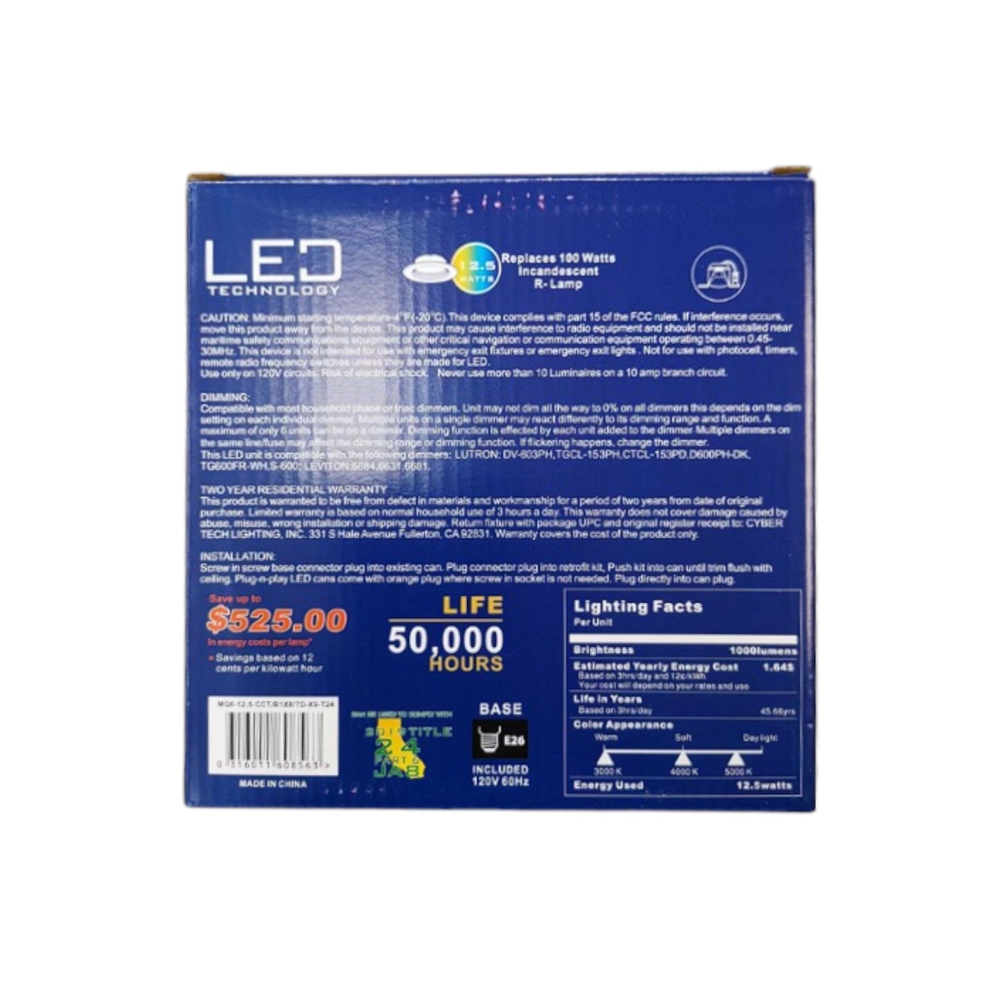 6" DOWNLIGHT RETROFIT 5CCT