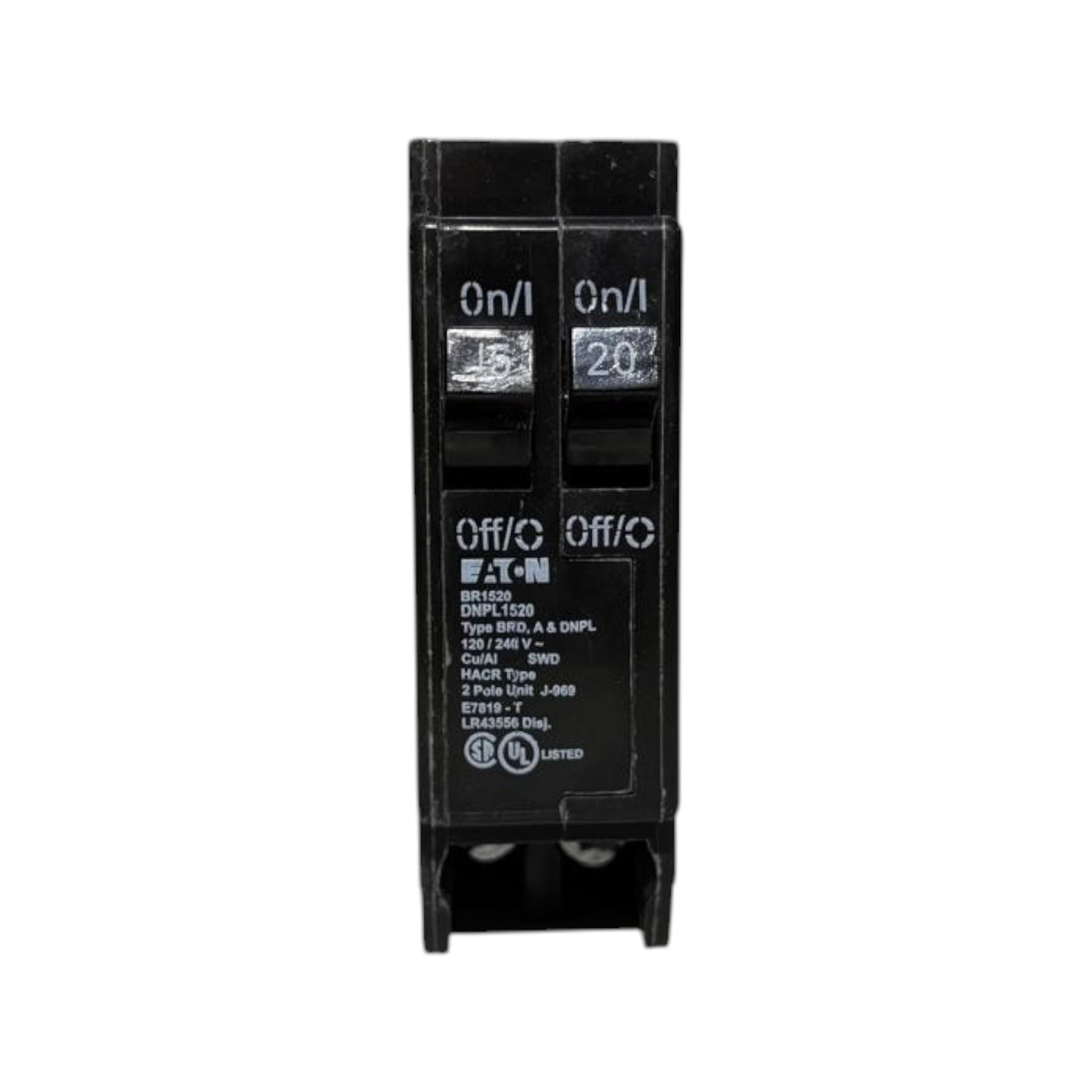 Eaton 2-Pole Breaker - 15/20 Amp