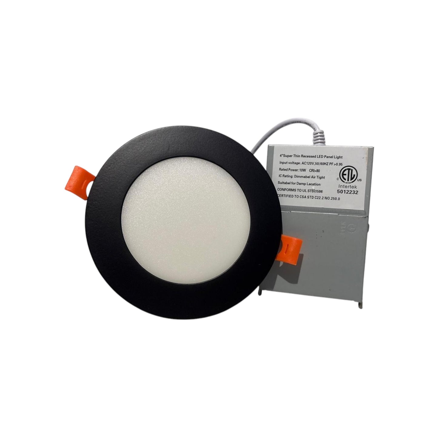 4"Slim Panel Potlight Black 3CCT