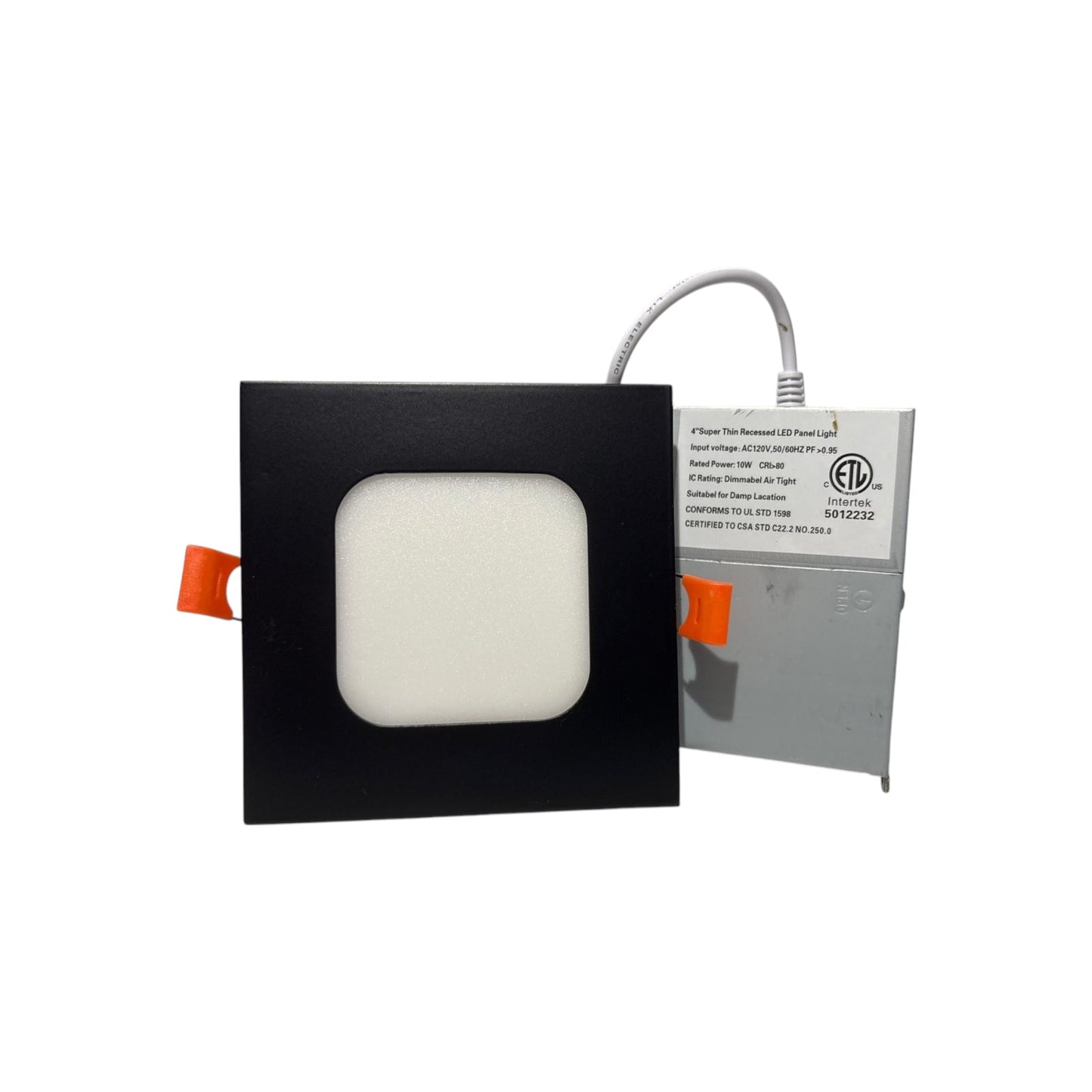 4"Slim Panel Potlight-Square-Black 3CCT